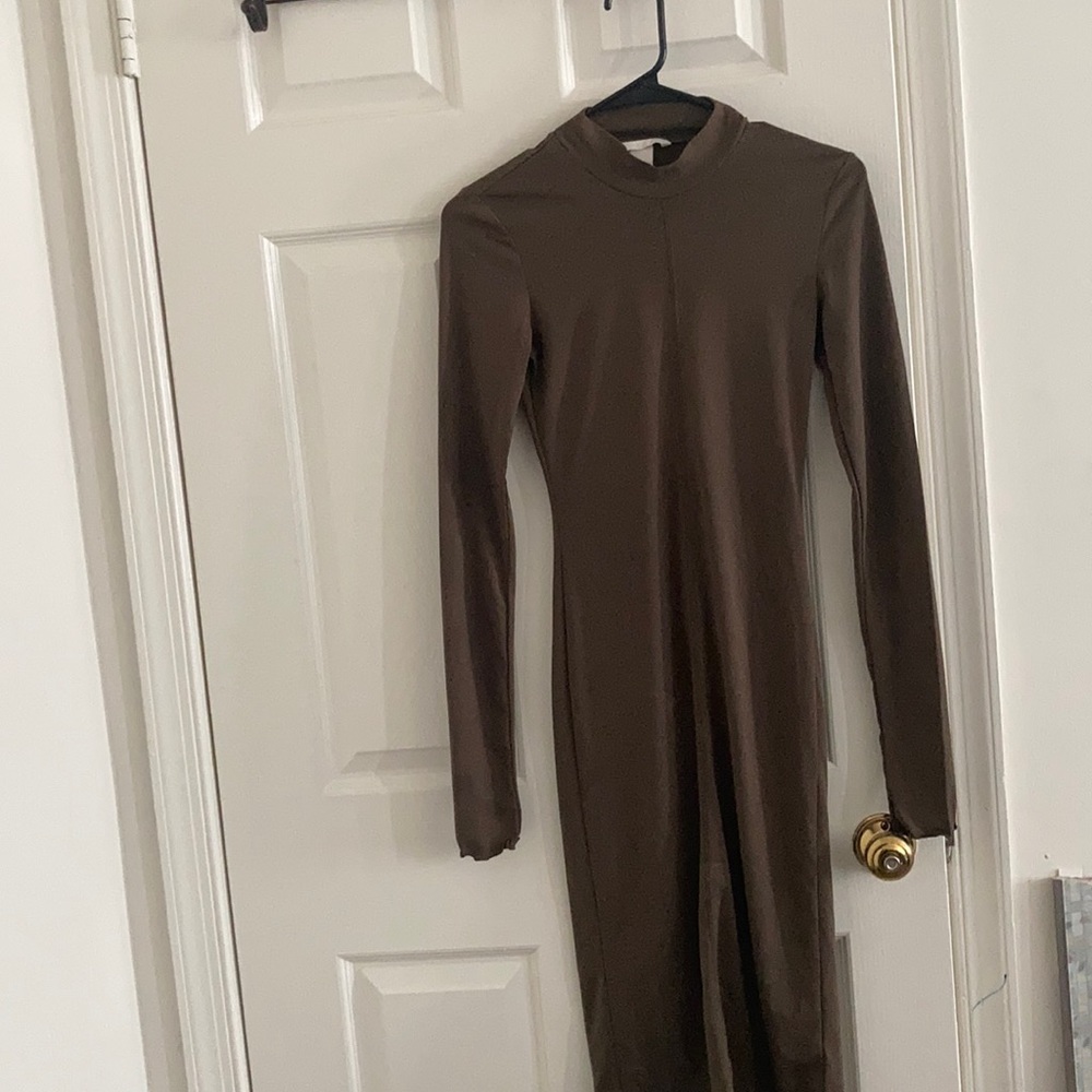 Dark green bodycon dress